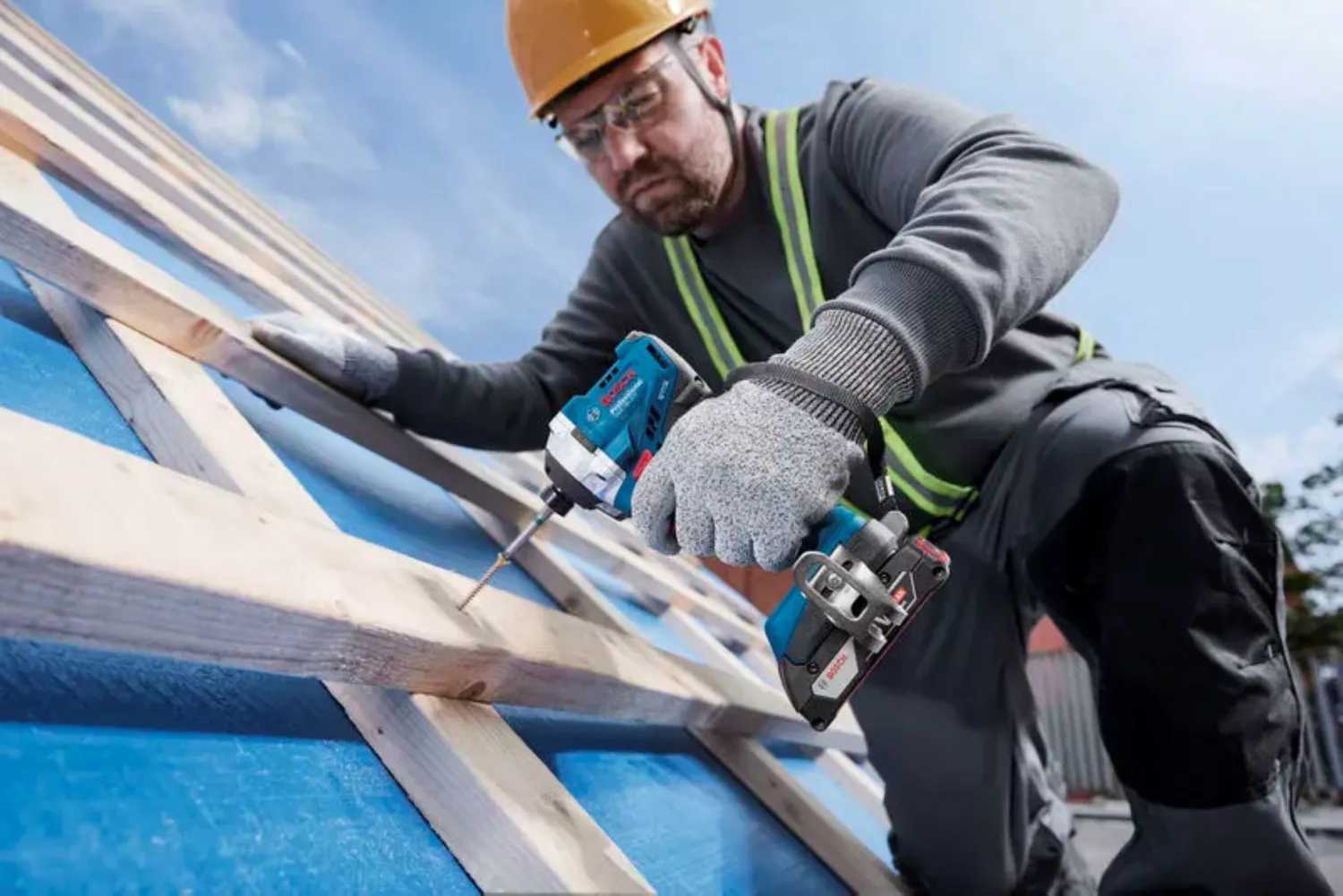 Bosch 18V accu schroefboormachine (GSR 18V-65) & slagschroevendraaier (GDR 18V-215) combiset (2x 5.0Ah accu + lader)-image