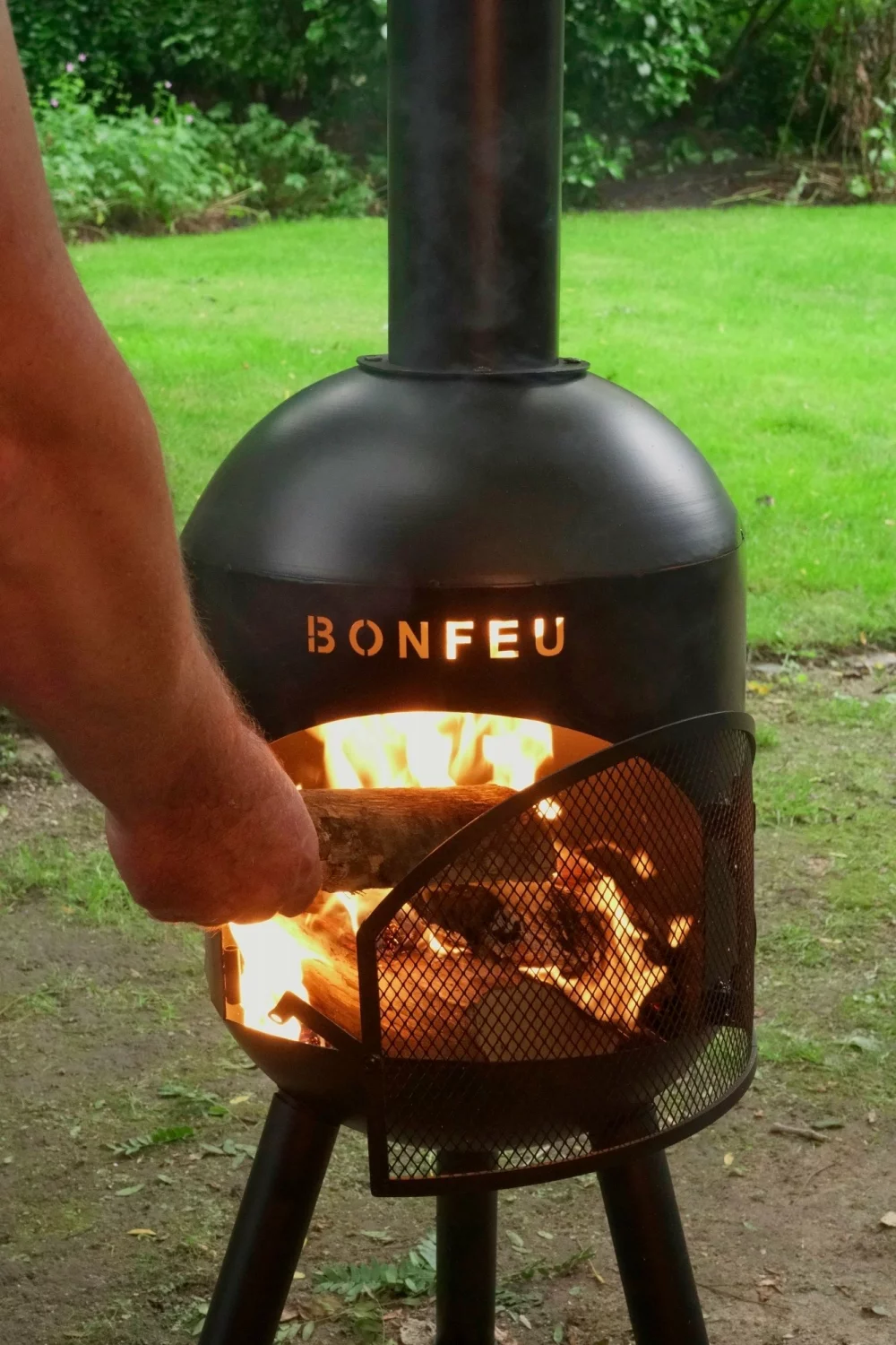 BonFeu 3401 BonSolo - Cheminée extérieure - noir - 126cm - 34cm-image