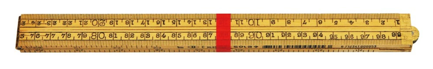 Sola S 1/ 4 SOLA Timmermans duimstok - hout - blank - 1m-image