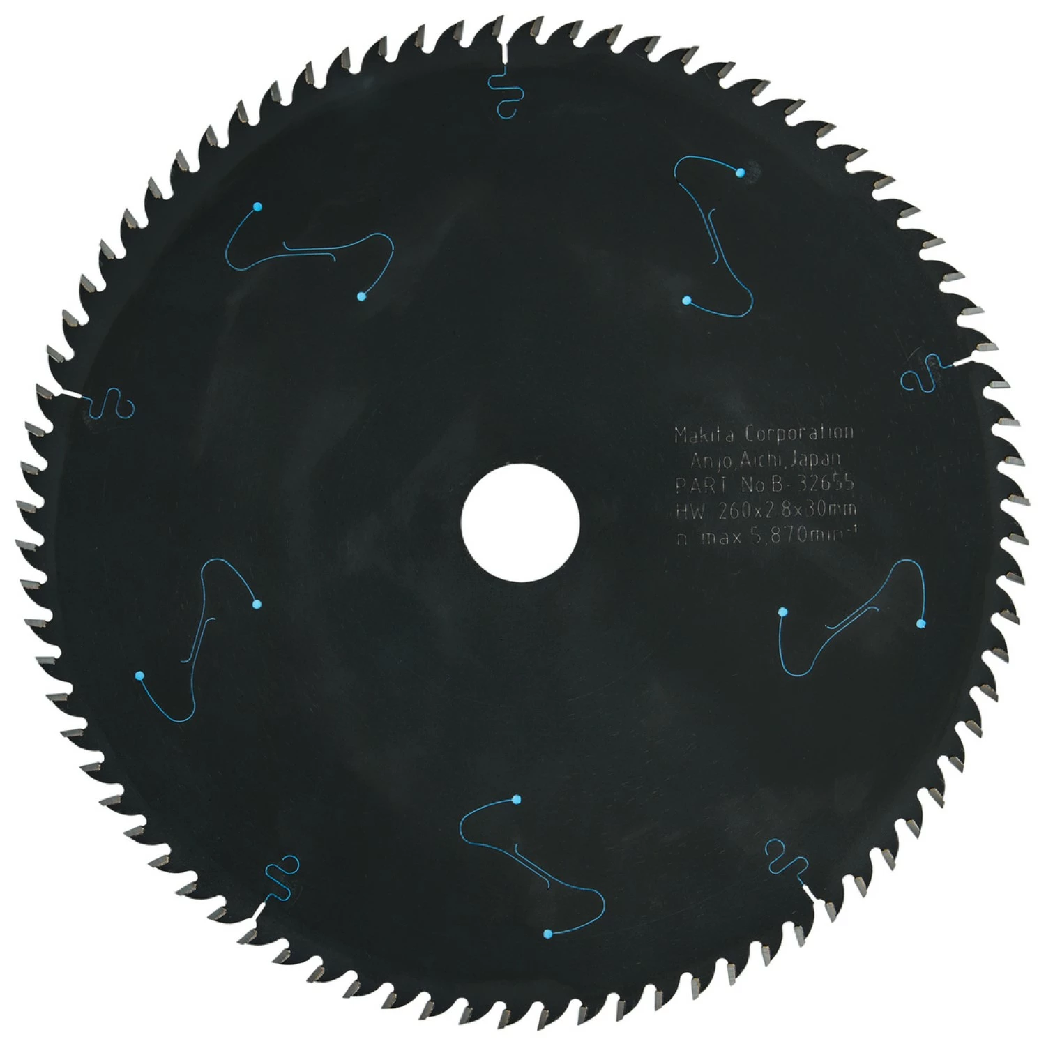 Makita B-32655 Makblade-Plus Lame de scie de table - 260 x 30 x 80T - Bois-image