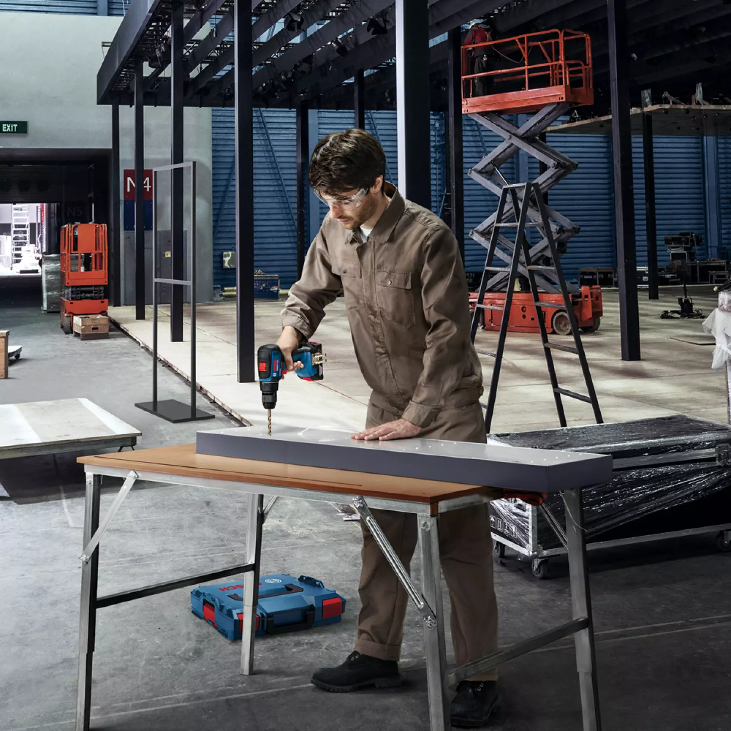 Bosch GSR 18V-55 18V Li-Ion accu schroefboormachine set (2x 4,0Ah) in L-Boxx - 55Nm - koolborstelloos-image