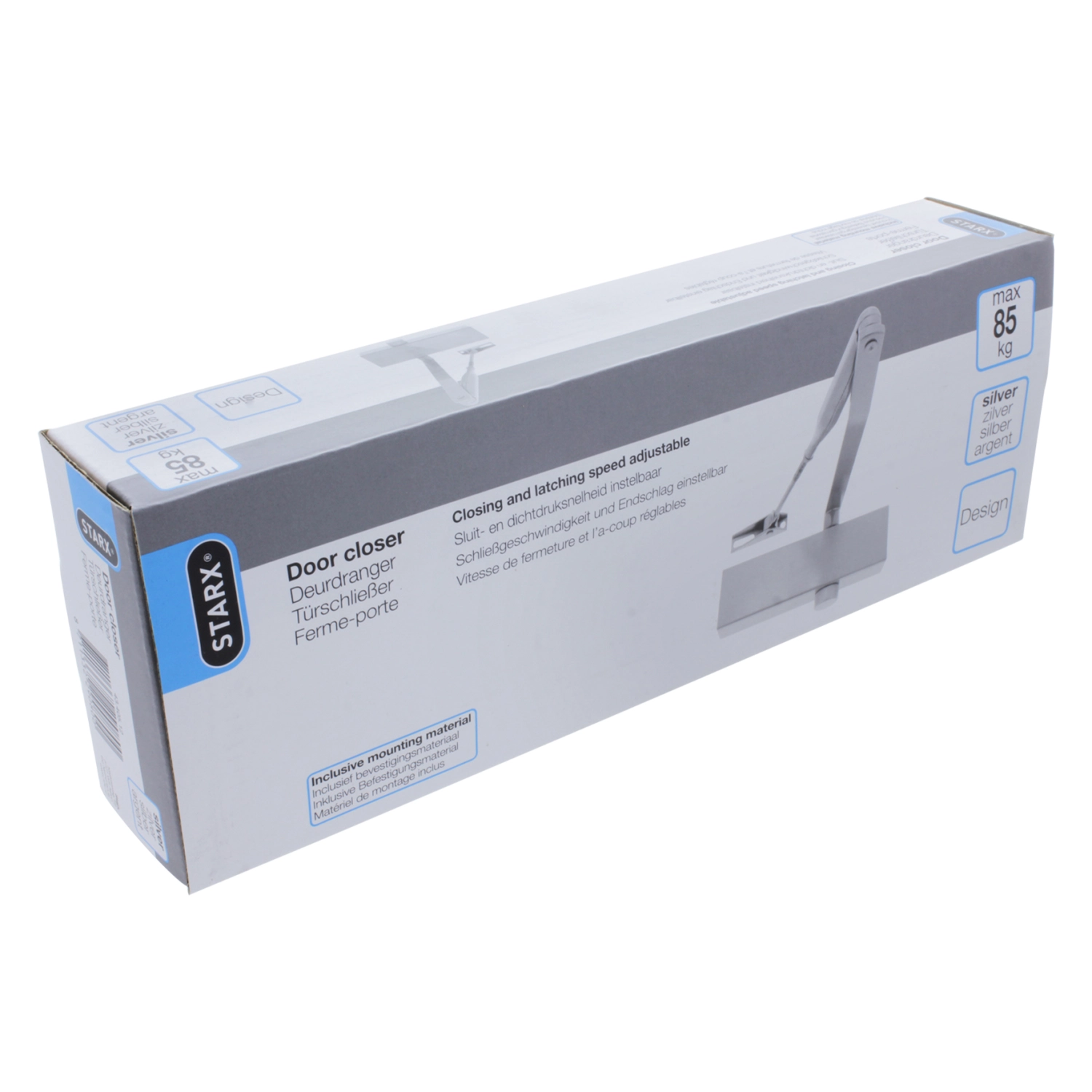 Starx 43.405.12 Ferme-porte 60-85kg - Aluminium - Argenté-image