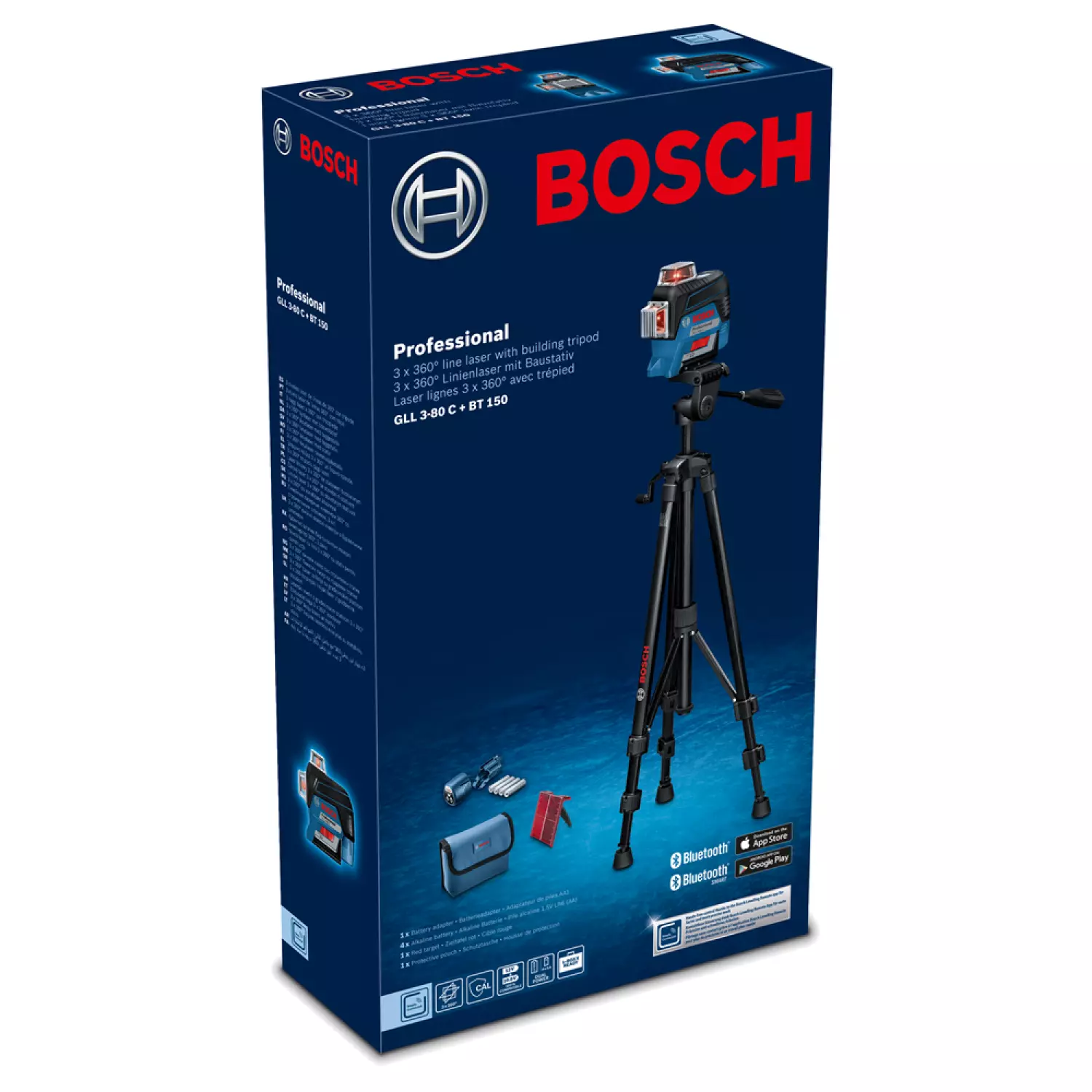 Bosch GLL 3-80 C 12V Li-Ion accu lijnlaser (4x 1,5-V-LR6 (AA)) + BT150 statief-image