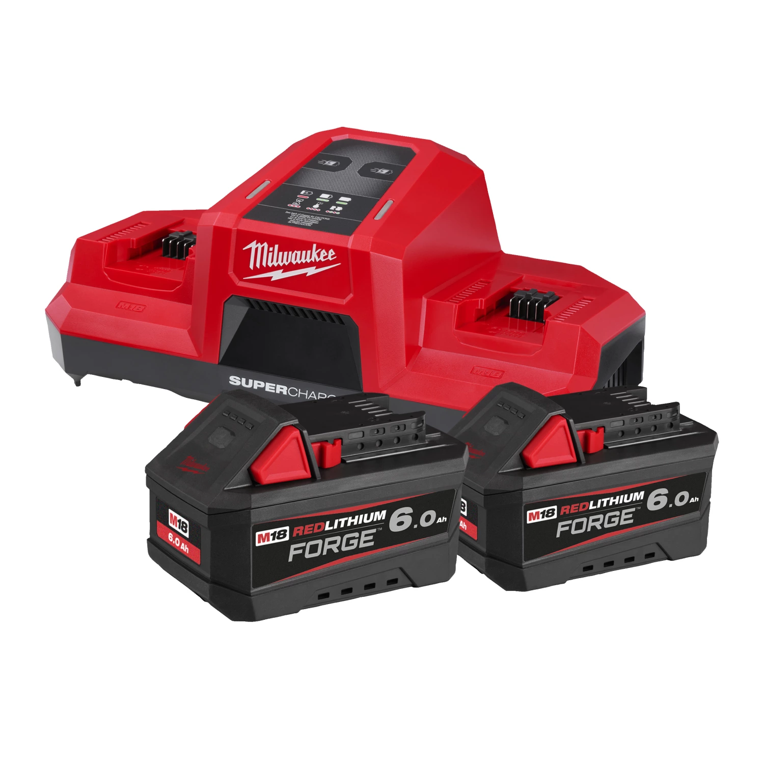 Milwaukee M18 FORGENRG-602 18V Li-Ion accu starterset (2x 6.0Ah) + duo-lader-image