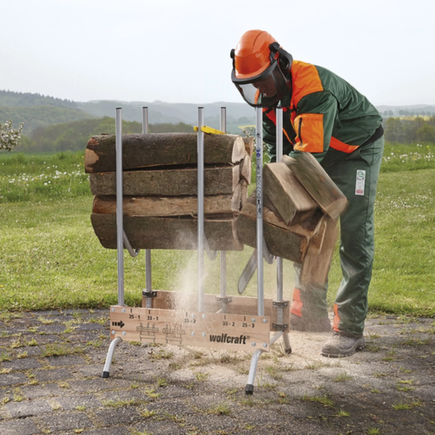 Wolfcraft 5121000 Tréteau pour bûches - capacité de charge 150 kg-image