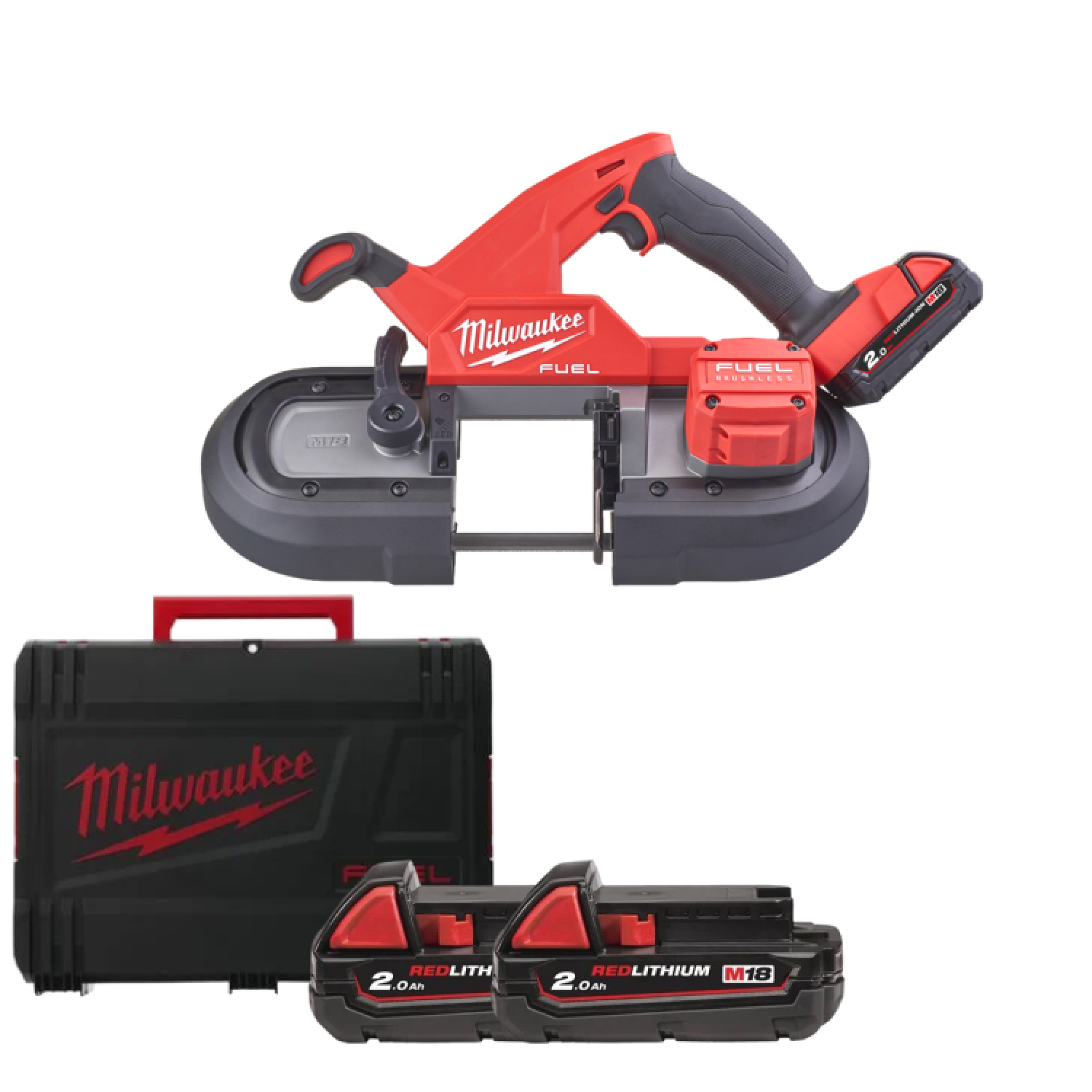 Milwaukee M12 BS-402C 12V Li-Ion Accu bandzaagmachine set (2x 4.0Ah accu) in koffer - 687mm-image