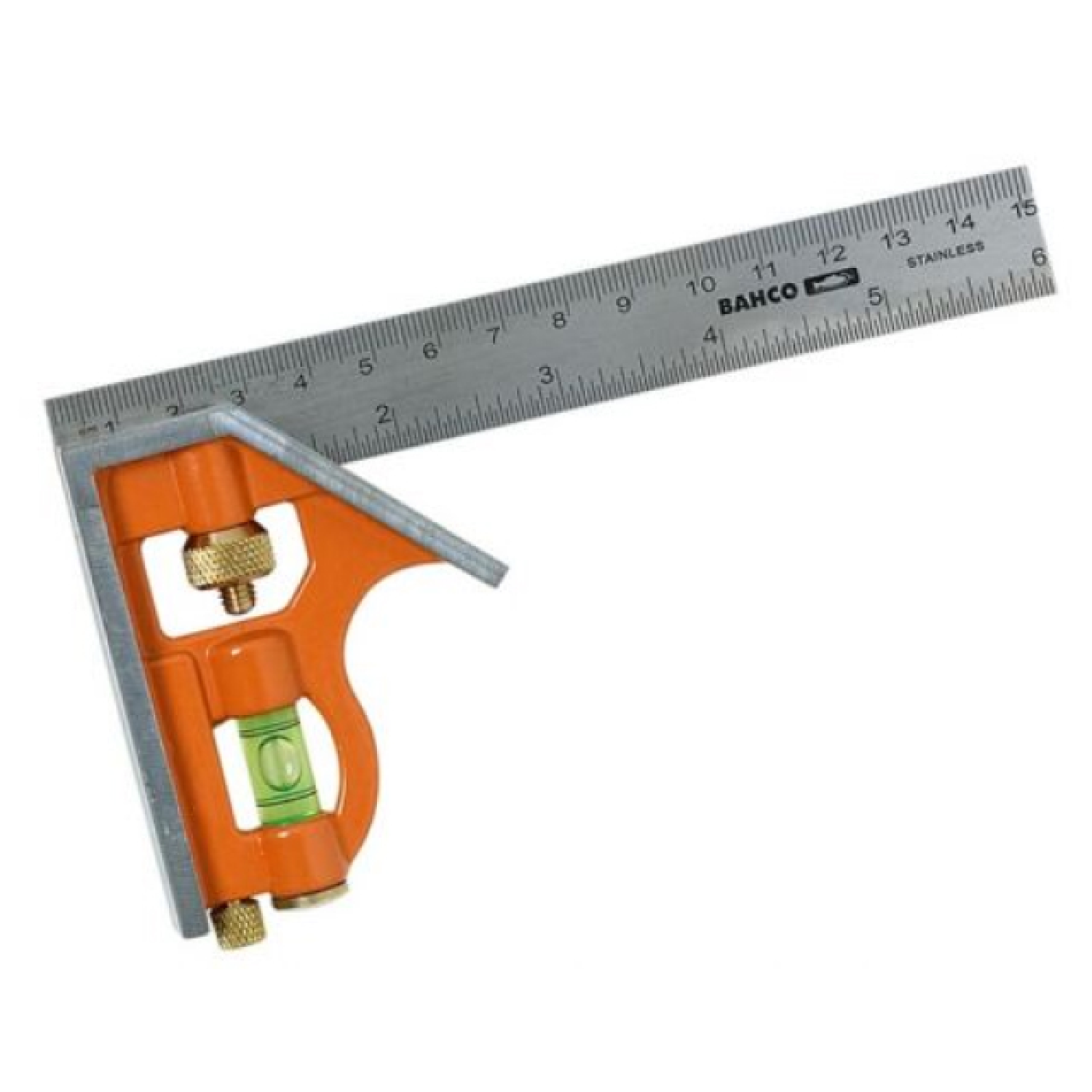 Bahco CS400 - Équerre à coulisse avec niveau à bulle et tire-ligne en métal-image