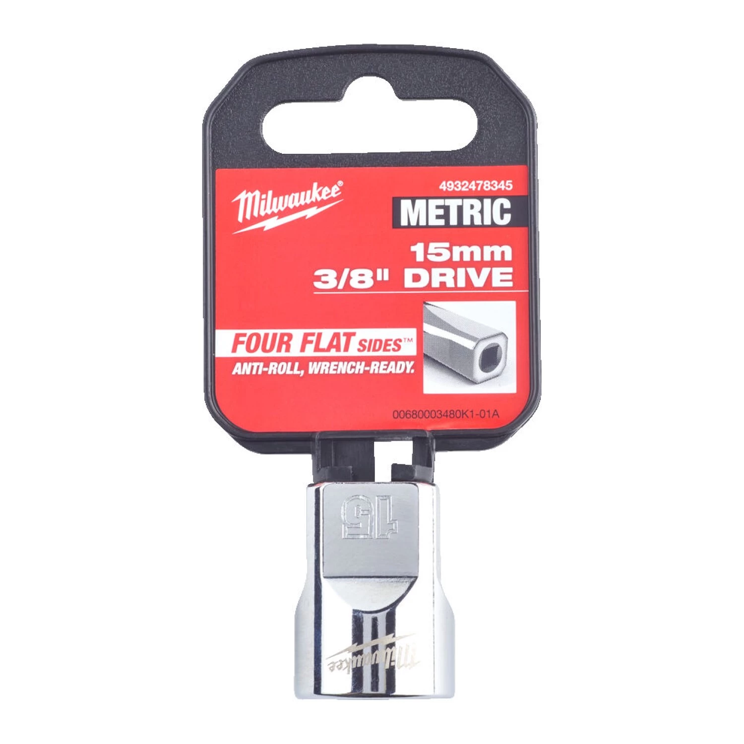 Milwaukee 4932478345 Embout - 3/8 » FOUR FLAT - 15mm-image