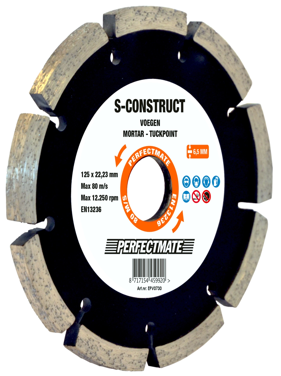 Perfectmate EPV0730 Voegenfrees Diamant - 125 x 6,5 x 22,23mm-image