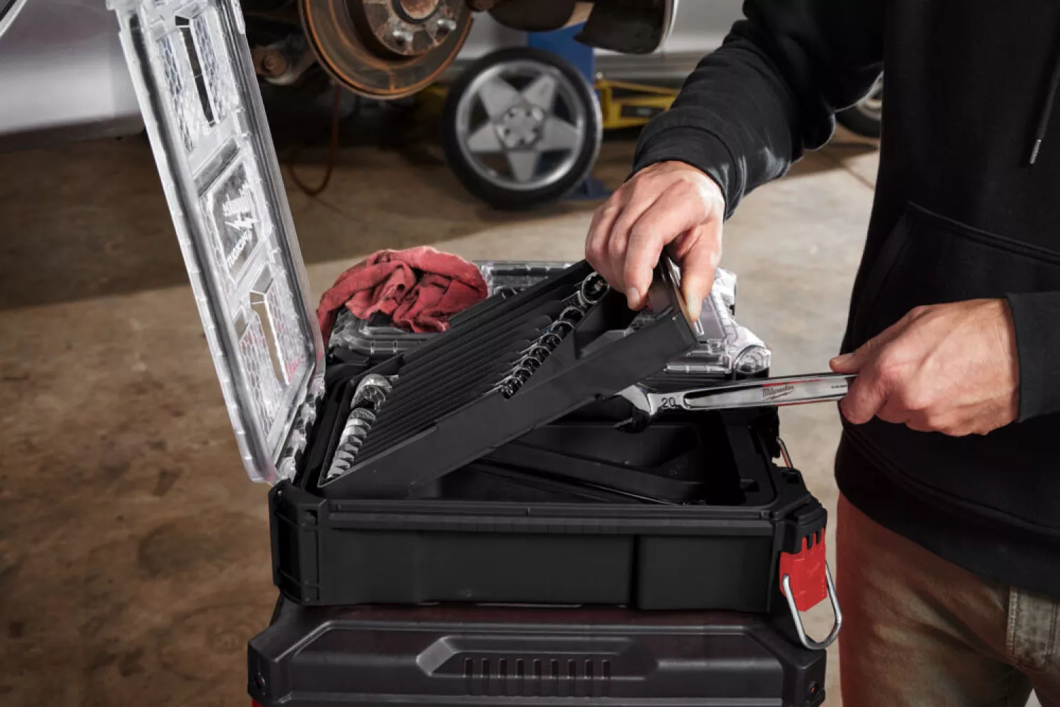 Milwaukee 4932498141 15-delig Ringsteeksleutelset MAXBITE™ - in PACKOUT™ compact organiser - 8-22mm-image