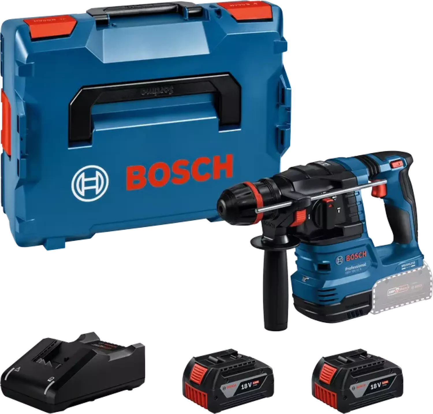 Bosch GBH 18V-22 X SDS-plus accu ONECHUCK boorhamer set (2x 4,0Ah) in L-Boxx-image