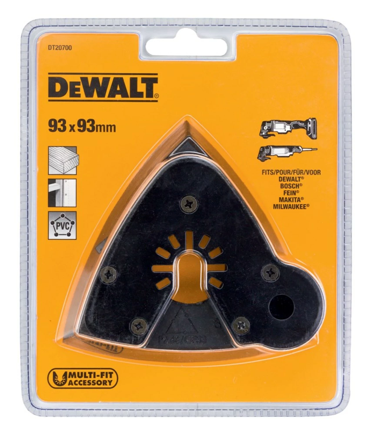 DeWALT DT20700 universeel multitool schuurplateau - 93x93x93mm-image