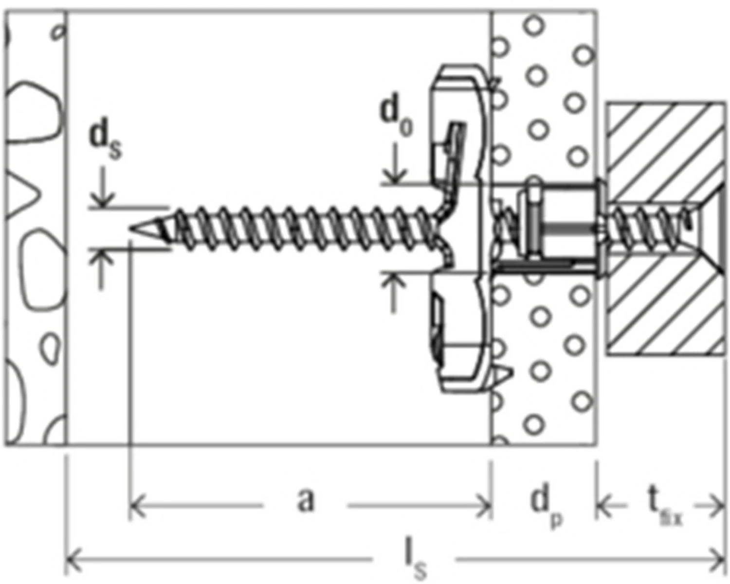 Fischer 542591 DuoTec 12 S PH Cheville à paroi creuse avec vis à tête sphérique métrique - M6x70 (10pcs)-image