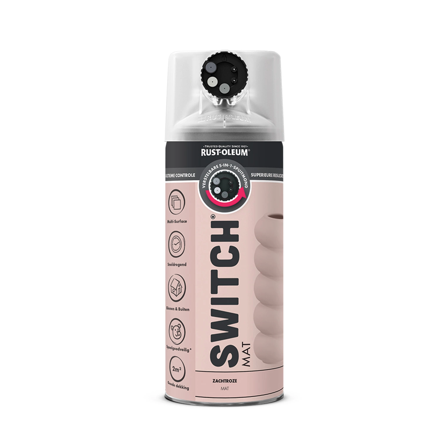 Rust-Oleum Switch Spuitlak - Mat Zachtroze - 400ml-image