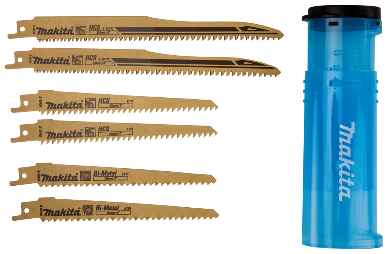 Makita B-44432 6-delige reciprozaagbladenset in koker-image