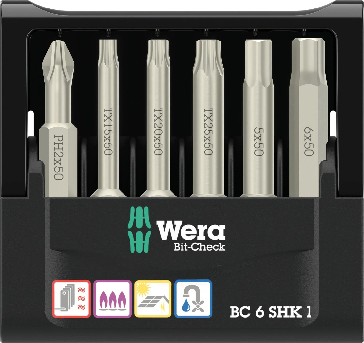 Wera 05073631001 6-delige Bit-Check 6 SHK 1 SB set-image