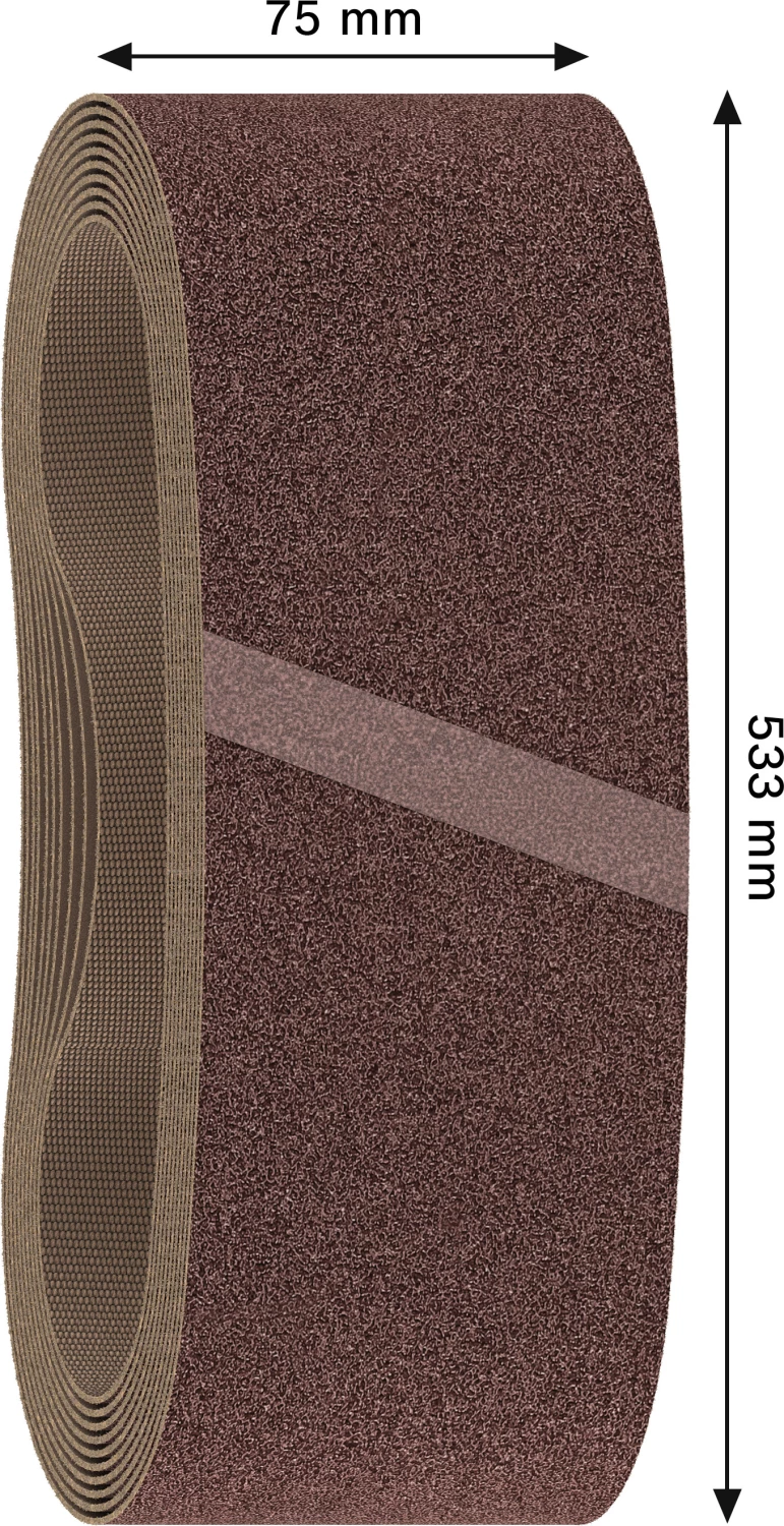 Bosch 2608606082 - Bande abrasive X440 Best for Wood and Paint, 75 x 533 mm, grain 80, 10x-image