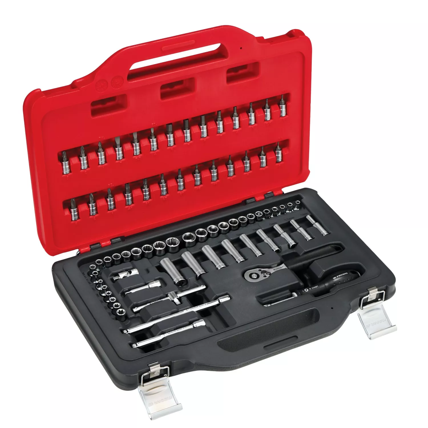 Facom RL.151-EP72PB 72-delige Ratel- en doppenset in Twin Box koffer - 1/4"