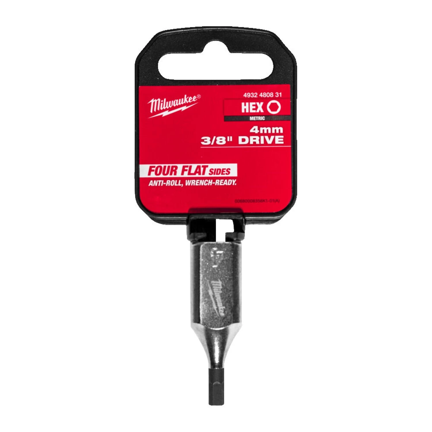 Milwaukee 4932480831 Douille à embout - 3/8" FOUR FLAT - Hex 4mm