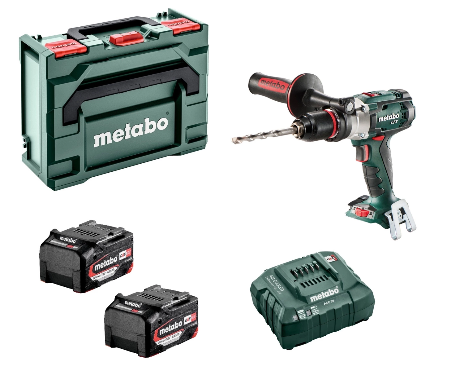 Metabo SB 18 LTX Impuls 18V Li-Ion accu klopboor- /schroefmachine set (2x 4.0Ah Li-Power accu) in metaBOX-image
