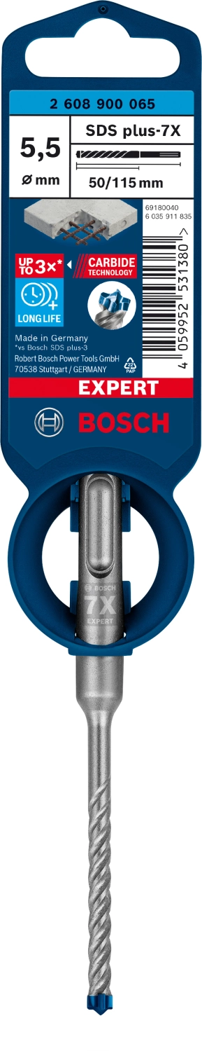 Bosch 2608900065 EXPERT Foret SDS Plus-7X - 5,5x50x115mm-image