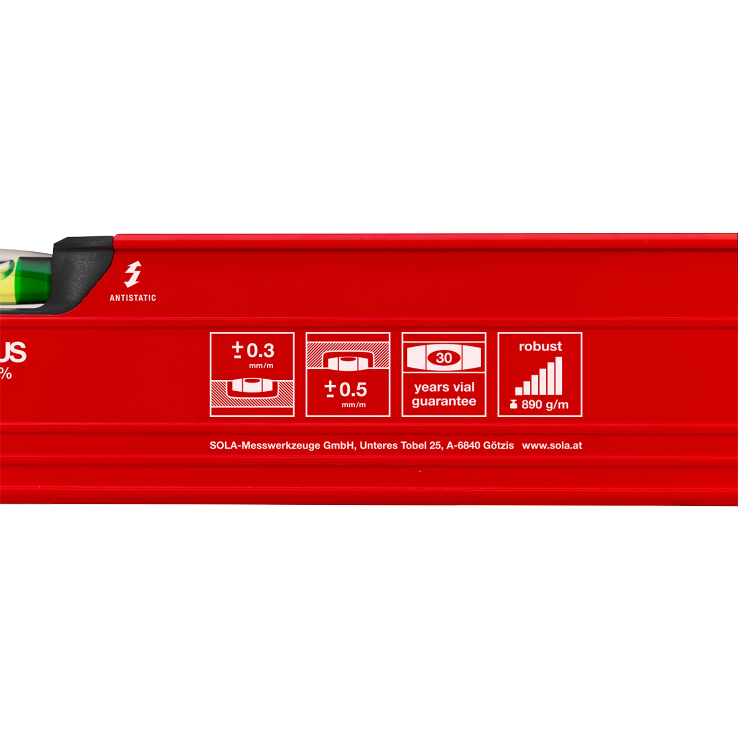 Sola BIG REDM 3 180 Aluminium waterpas - magnetisch - 1800 mm-image