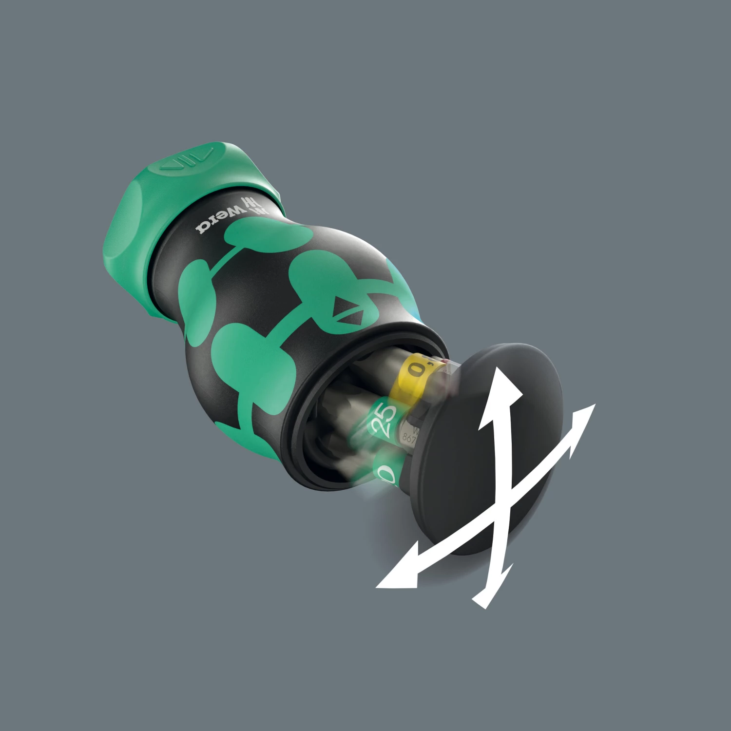 Wera 05008891001 Kraftform Kompakt Stubby Magazin RA 1 tournevis à embouts interchangeables - 6 en 1 multi-embouts - avec fonction cliquet-image