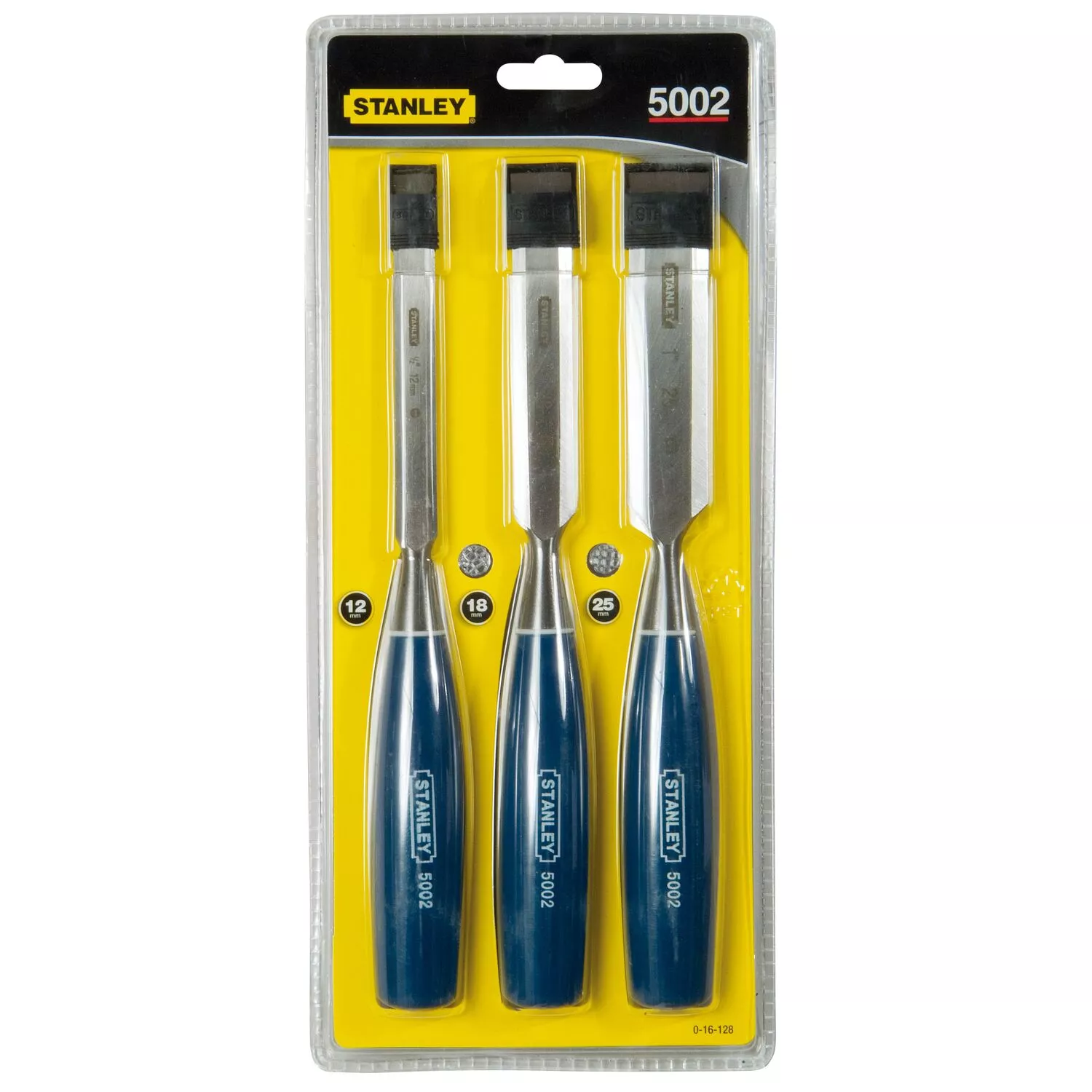 Stanley 0-16-128 Jeu de ciseaux à bois 3 pièces - 12/18/25 mm