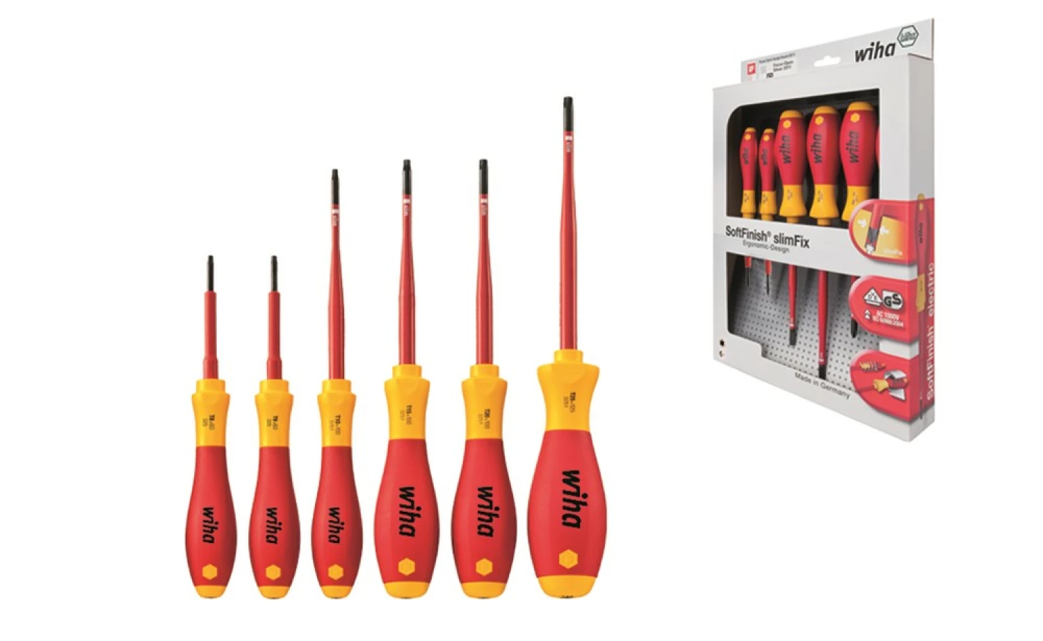 Wiha 3251 K6 6-delige SoftFinish slimFix VDE Schroevendraaierset - Torx-image