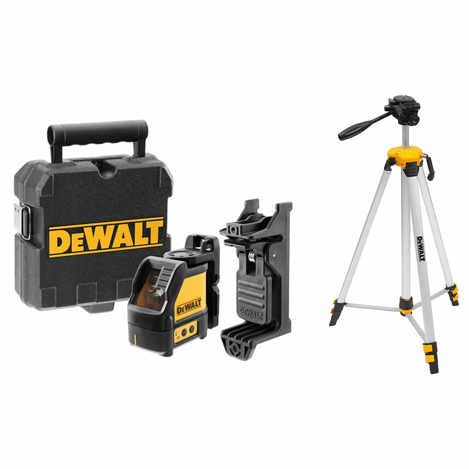 DeWALT DW088CGTRI Télémètre laser avec statif - 2 lignes - 15m - Vert-image