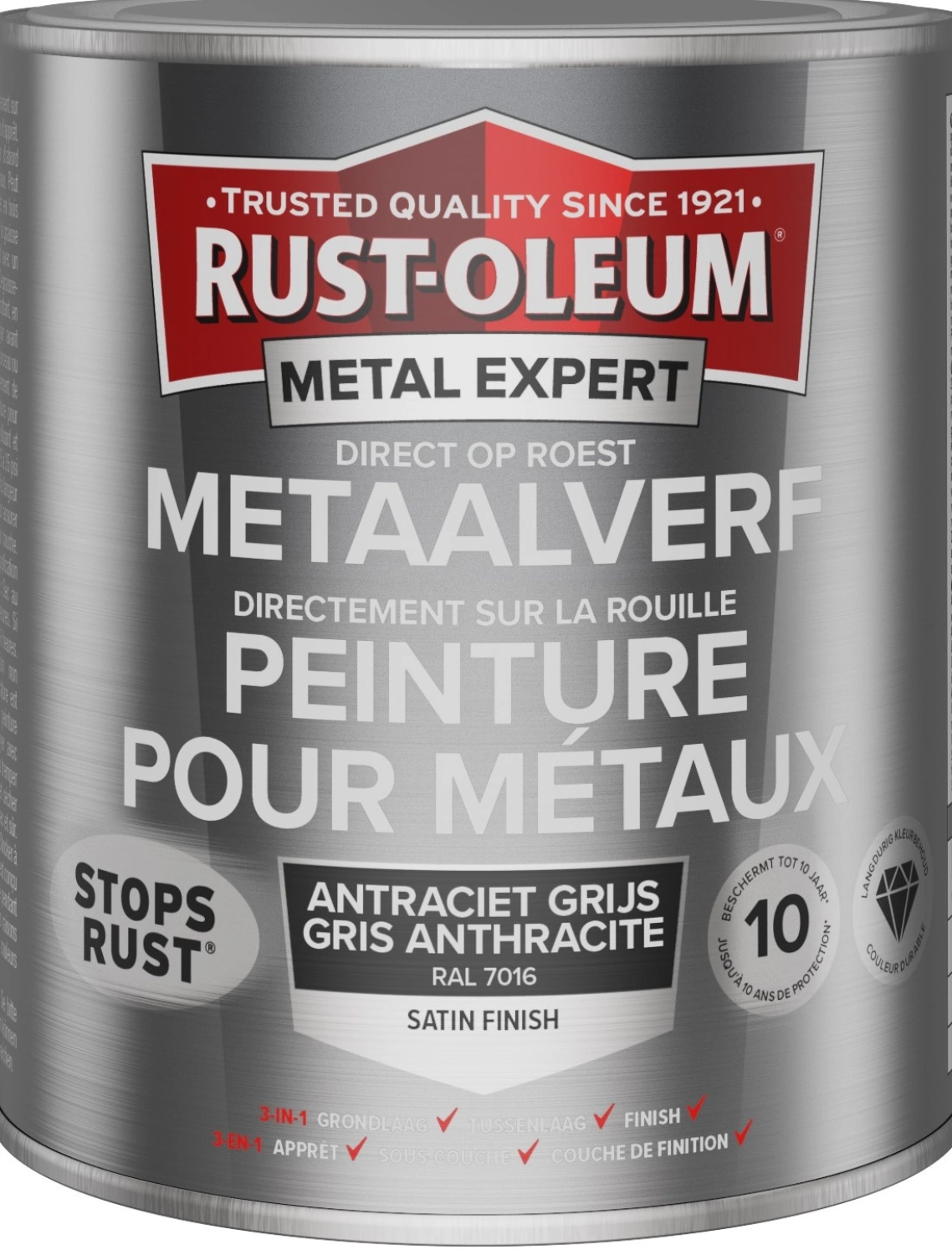 Rust-Oleum MetalExpert Zijdeglans - RAL 7016 antracietgrijs - 0,25L-image