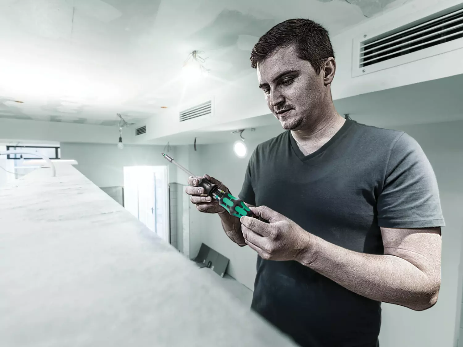 Wera 05051510001 7-delige Kraftform Kompakt 27 Set 1 Handbithouder met bits - 1/4" - 25mm-image