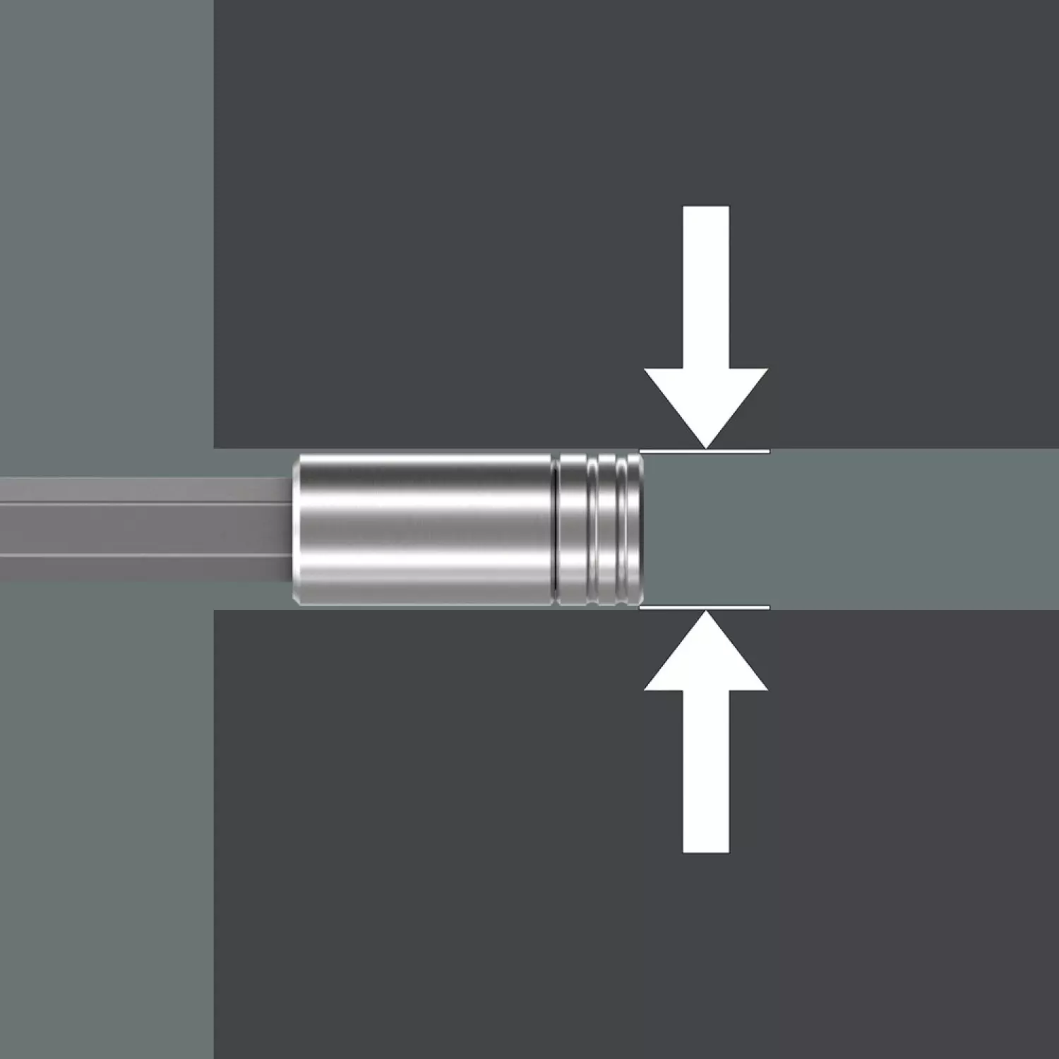 Wera 05136075001 7-piece Kraftform Kompakt 27 XL SHK 1 Porte-embout à main avec lame fixe - 1/4 "x300mm-image