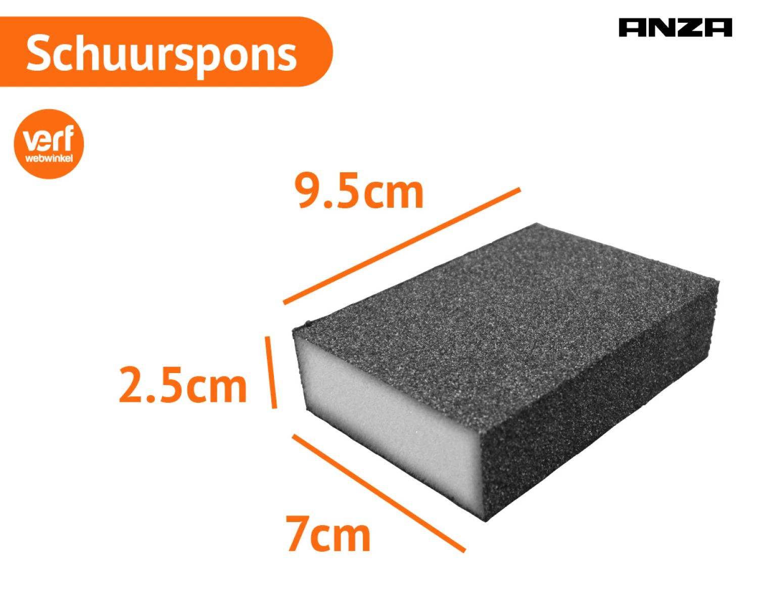 Anza PRO Schuurspons middel/fijn (2st)-image