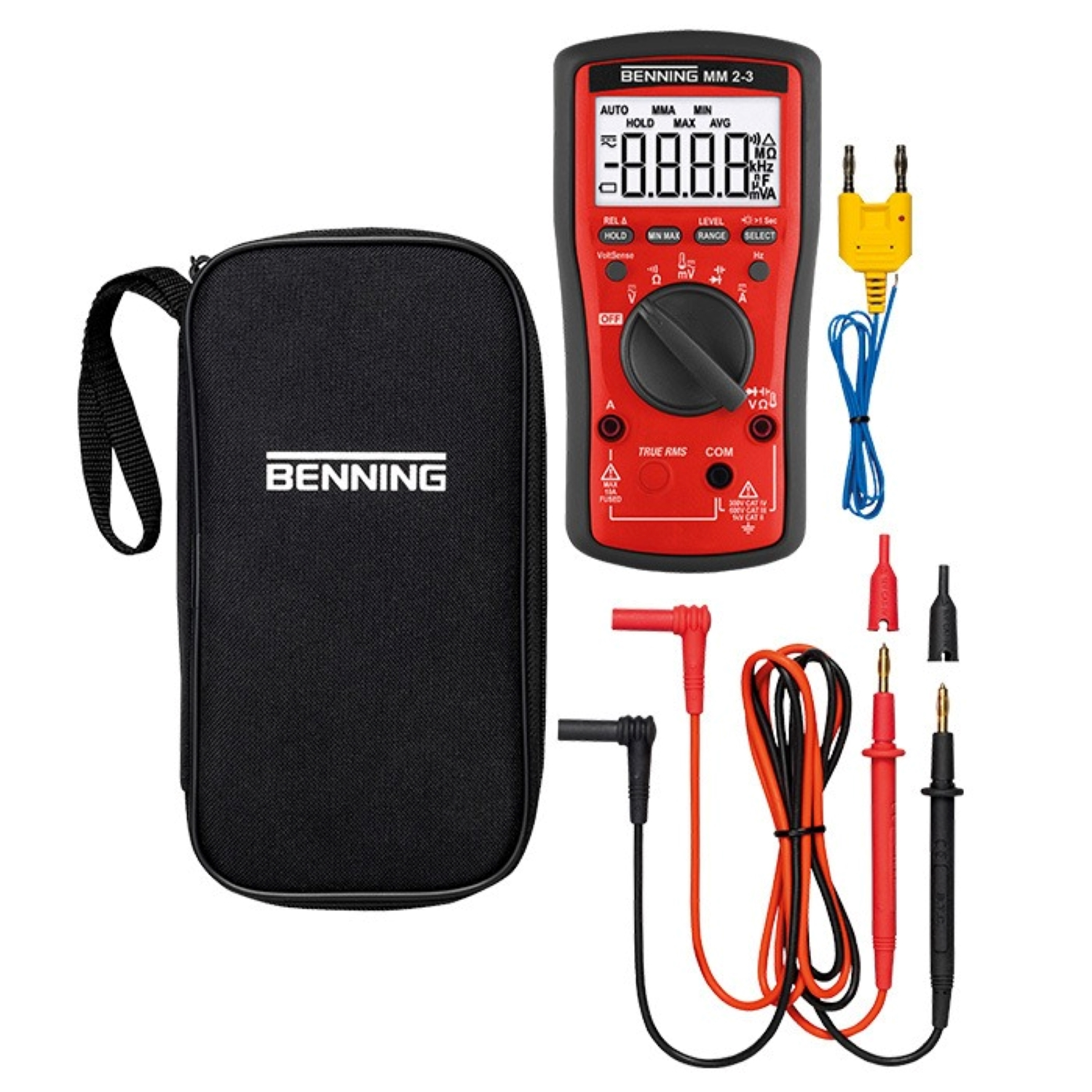 Benningmm 2-3 Digitale Multimeter TRUE RMS - AC/DC 1000V & 10A - CAT III 1000V / CAT IV 600V-image