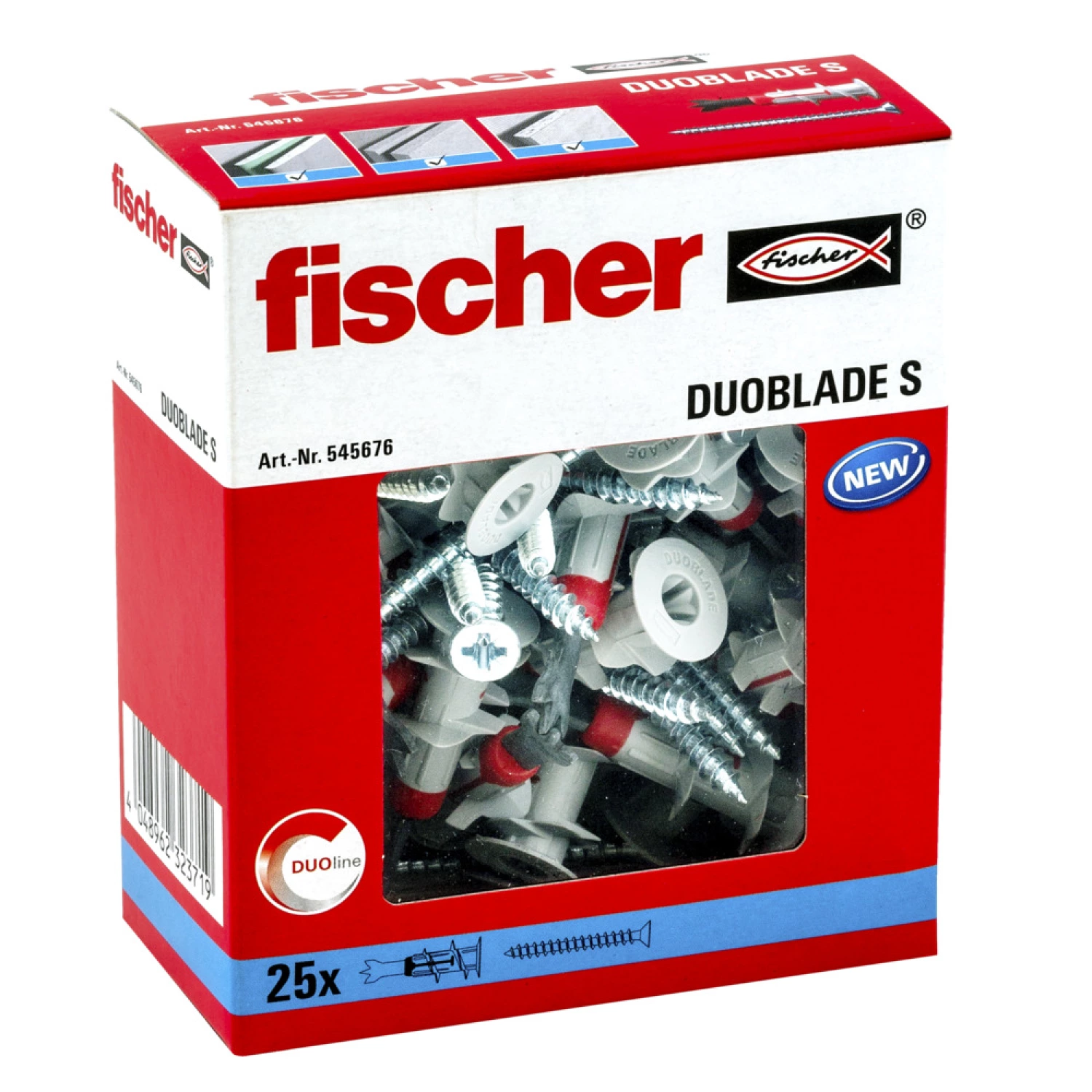 Fischer 545676 DuoBlade S zelfborende gipsplaatplug met schroef (25st)-image