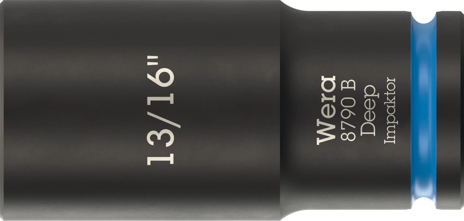 Wera 05005573001 8790 B Douille longue pour embouts Impaktor - 13/16« - hexagonale - 63 mm-image