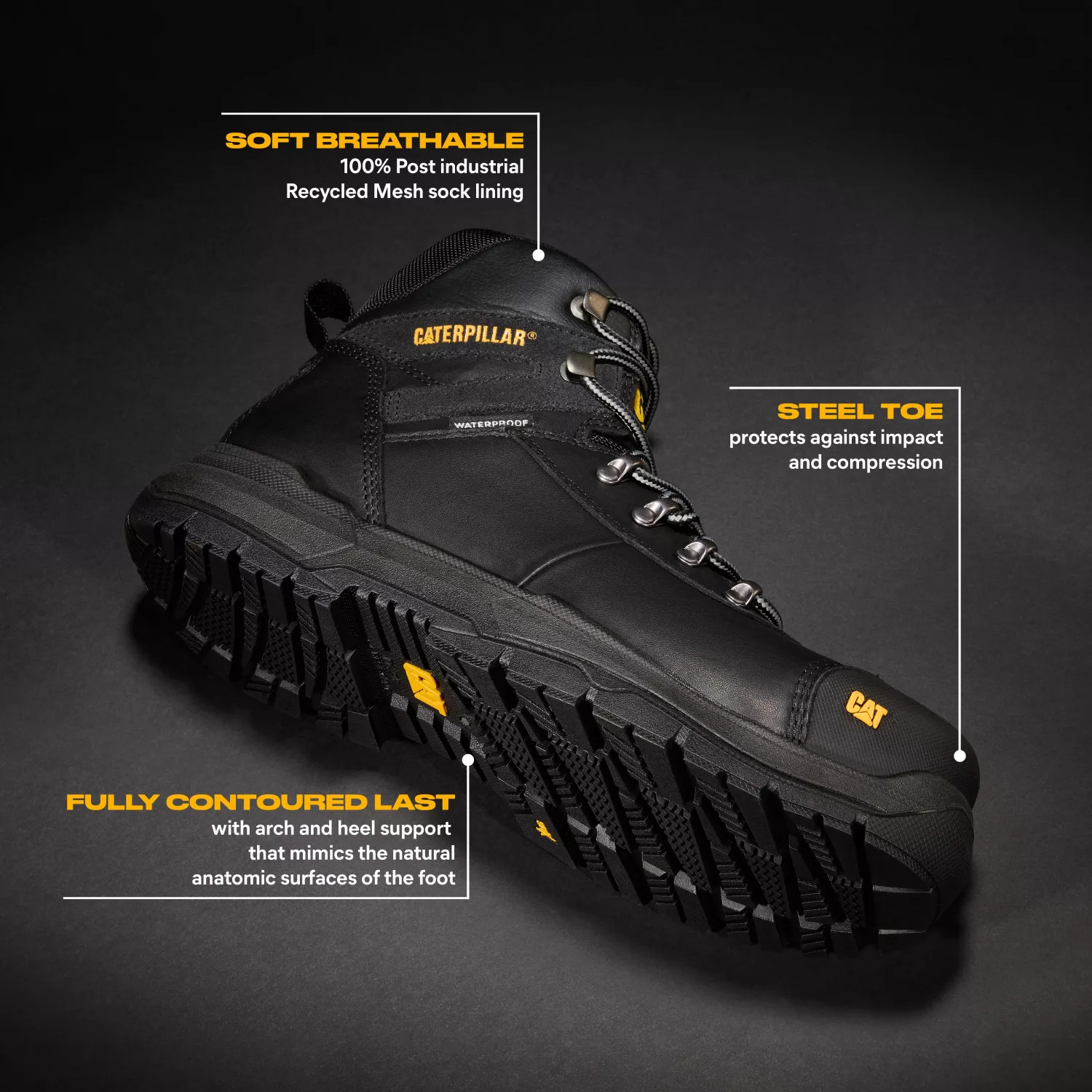 Caterpillar Pneumatic 2.0 Chaussure de sécurité S3 Noir - Taille 41 - UK 7-image