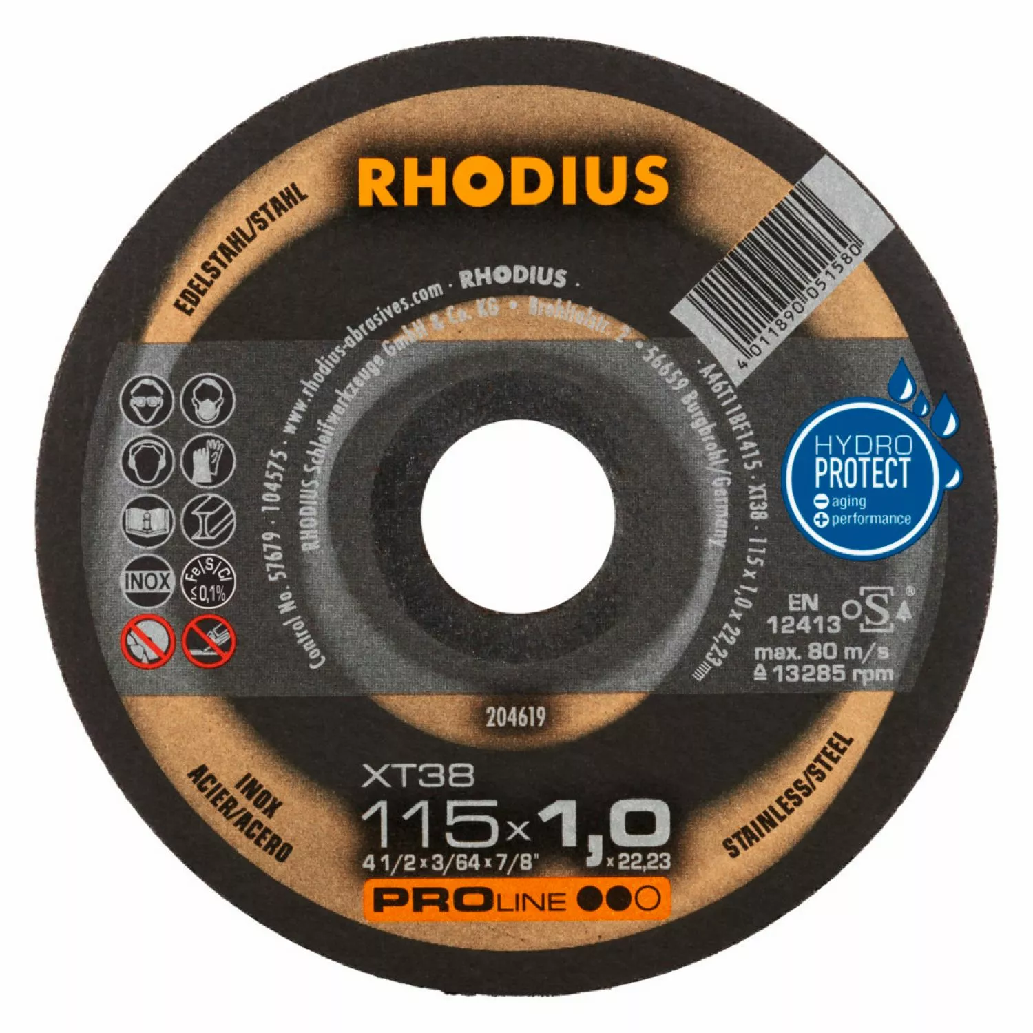 Rhodius 210747 XT38 Pack PROline ll Disque à tronçonner extra fin 125x1,0x22,23 (10 pcs)-image