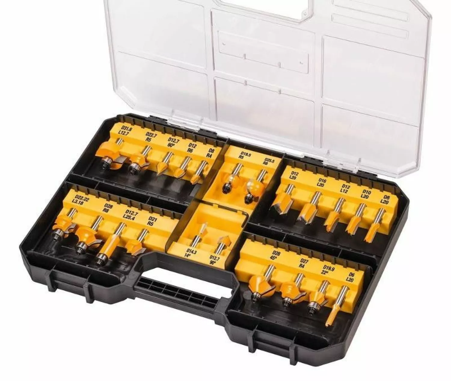 DeWALT DT90017 Set de fraisage (22pcs)-image