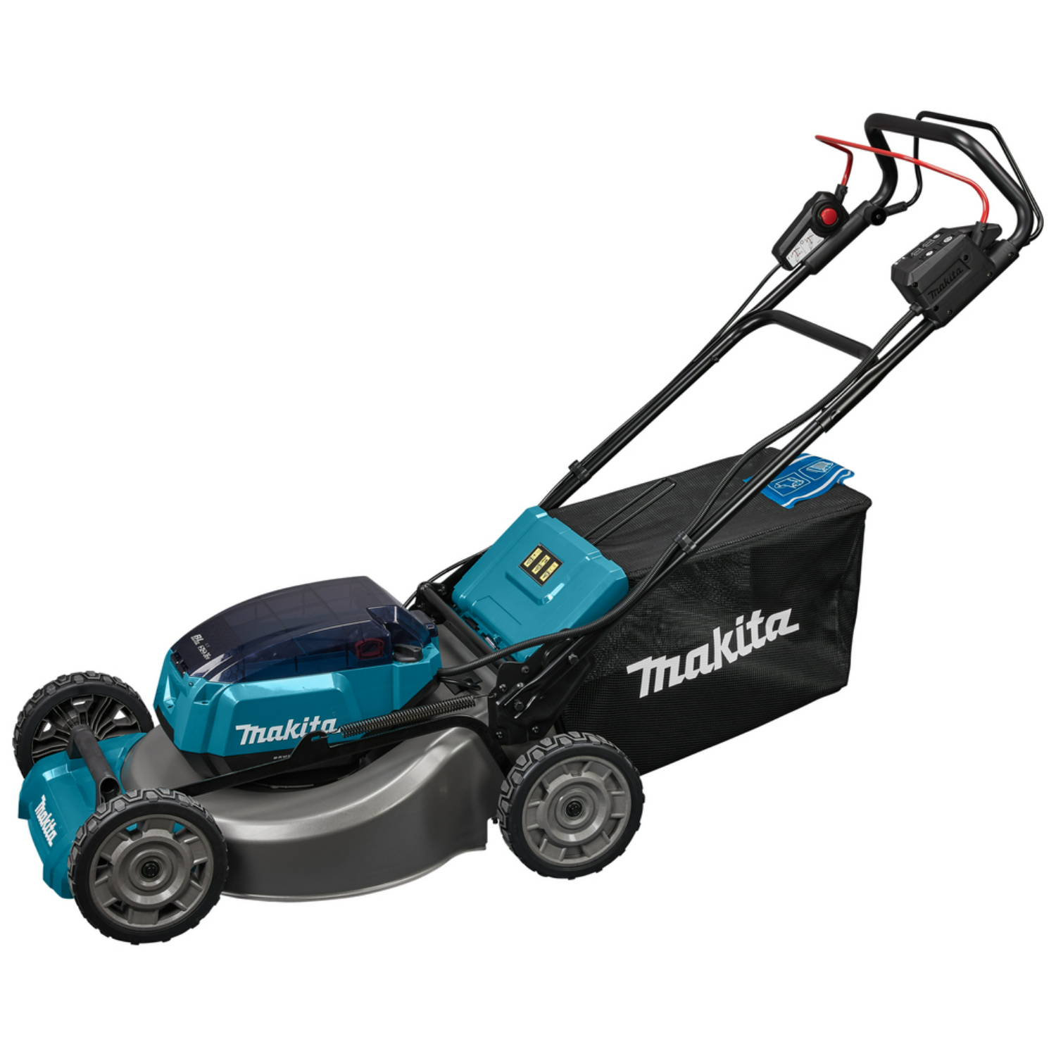 Makita DLM536PT4 (2X18V) Batterie Li-Ion Tondeuse à gazon ensemble (4x 5,0Ah) - 53cm - 70L - 1800 m²-image