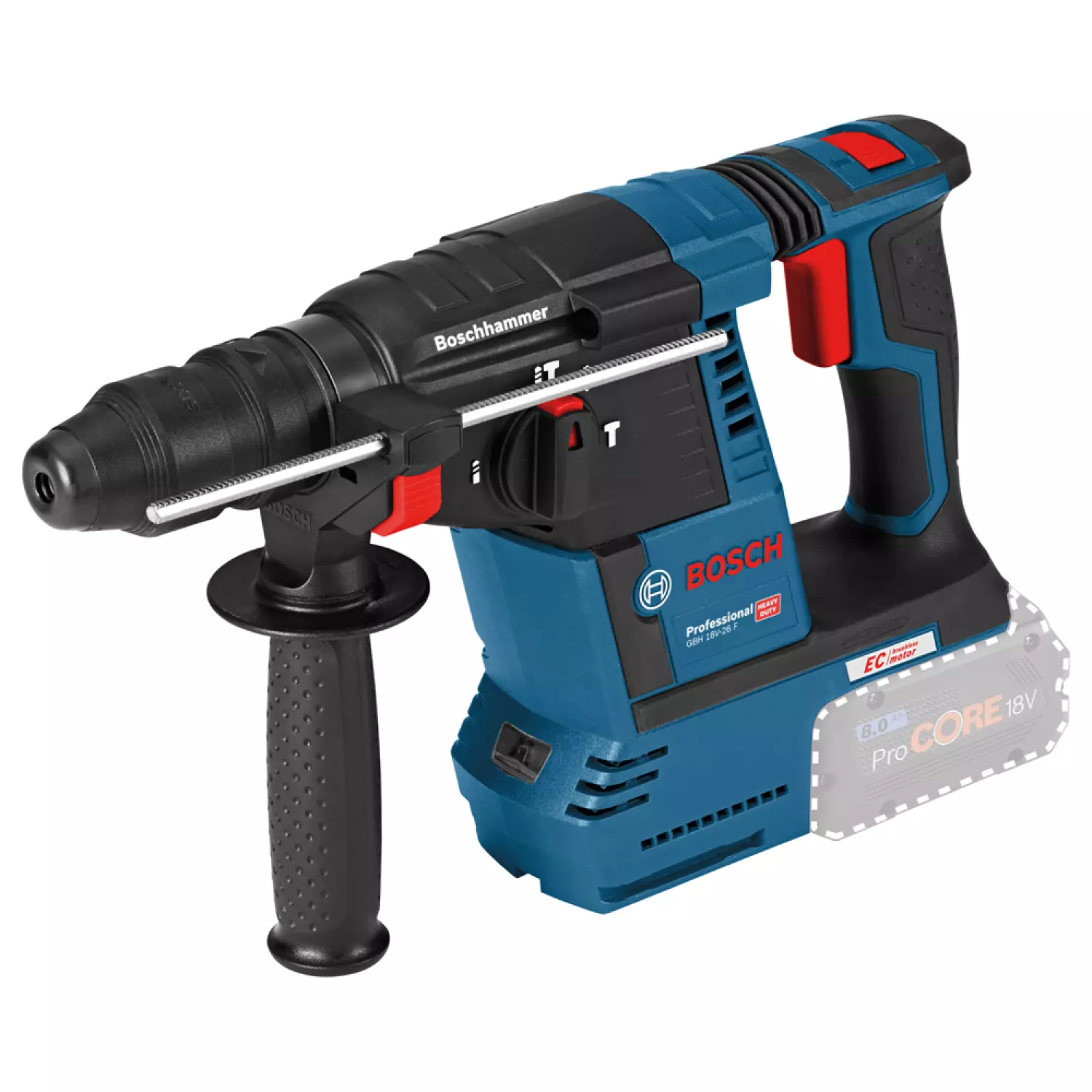 Bosch GBH 18V-26 F 18V Li-Ion Accu SDS-plus combihamer set (2x 8.0 ProCORE accu) in L-Boxx - 2,6J - koolborstelloos-image