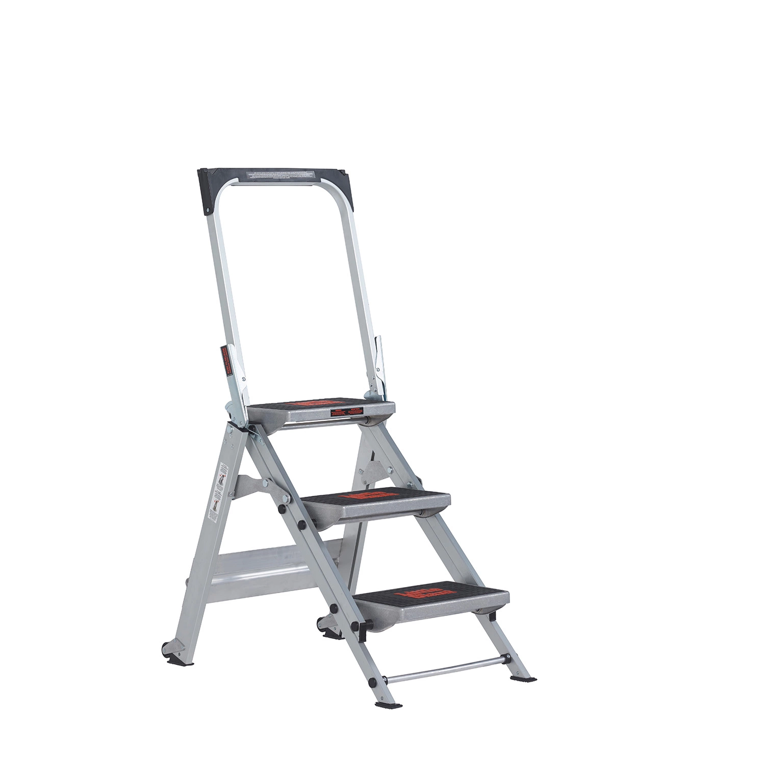 Altrex Safety Escabeau Step 3 - Simple - Aluminium - 3 marches - avec barre d'appui - hauteur de travail max. 2,65 m-image