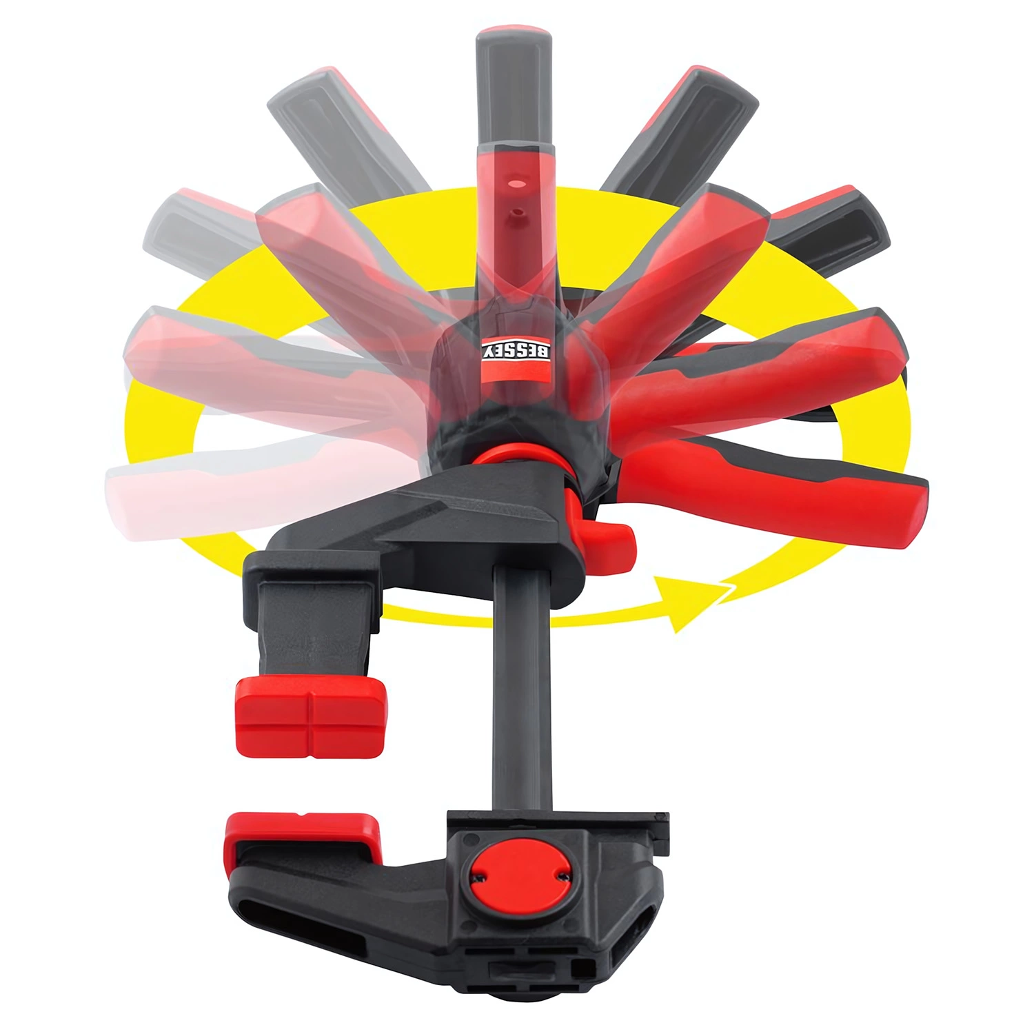 Bessey EZR360-15SET Jeu de serre-joints à une main pour rails de guidage - 150 x 60mm