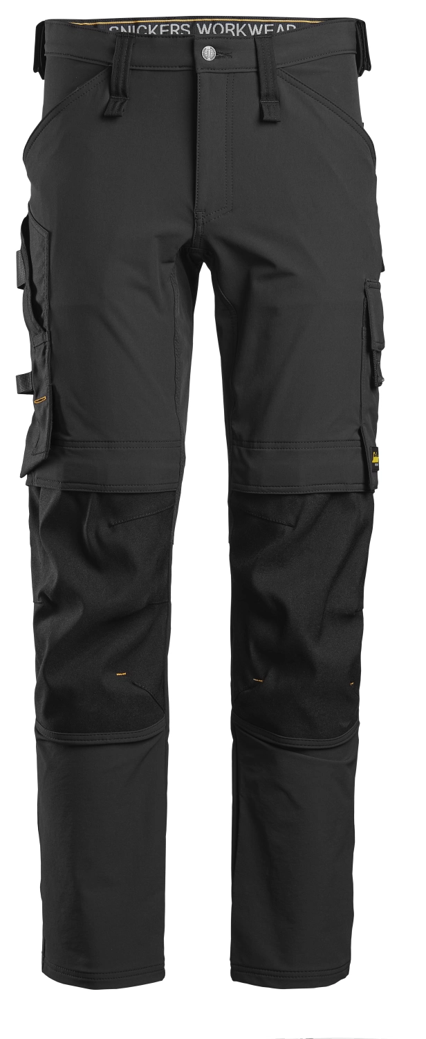 Snickers 6371 AllroundWork Full Stretch Werkbroek - Zwart - Maat 054