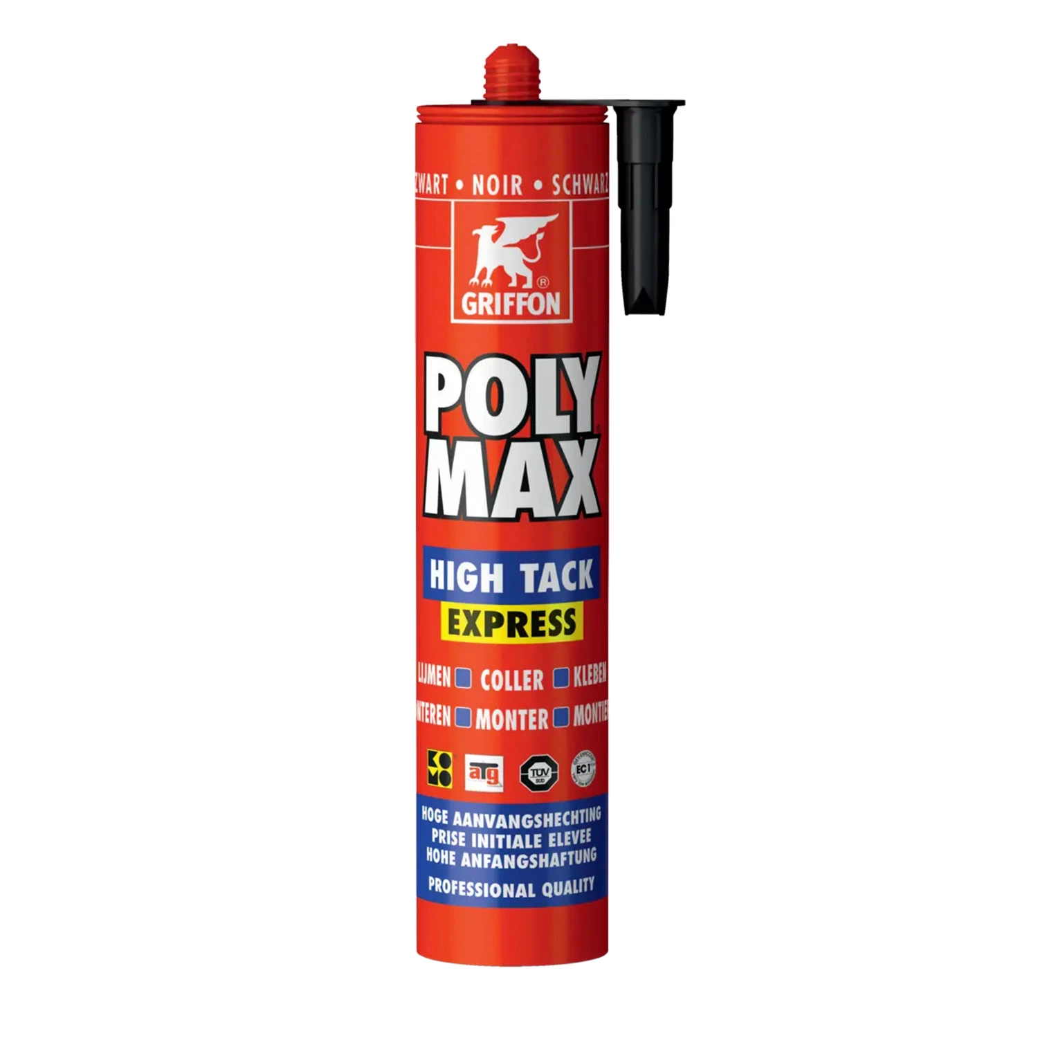 Griffon Poly Max High Tack Express Montagelijm - Koker - Zwart - 435gr-image