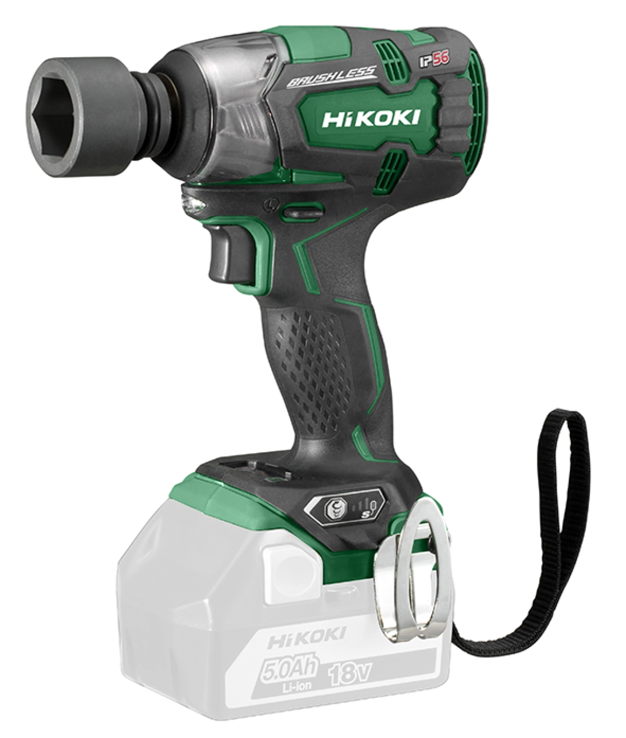 HiKOKI WR18DBDL2W4Z - Clé à choc sans fil Li-Ion 18V (machine seule) - 305 Nm - 1/2" - moteur brushless-image