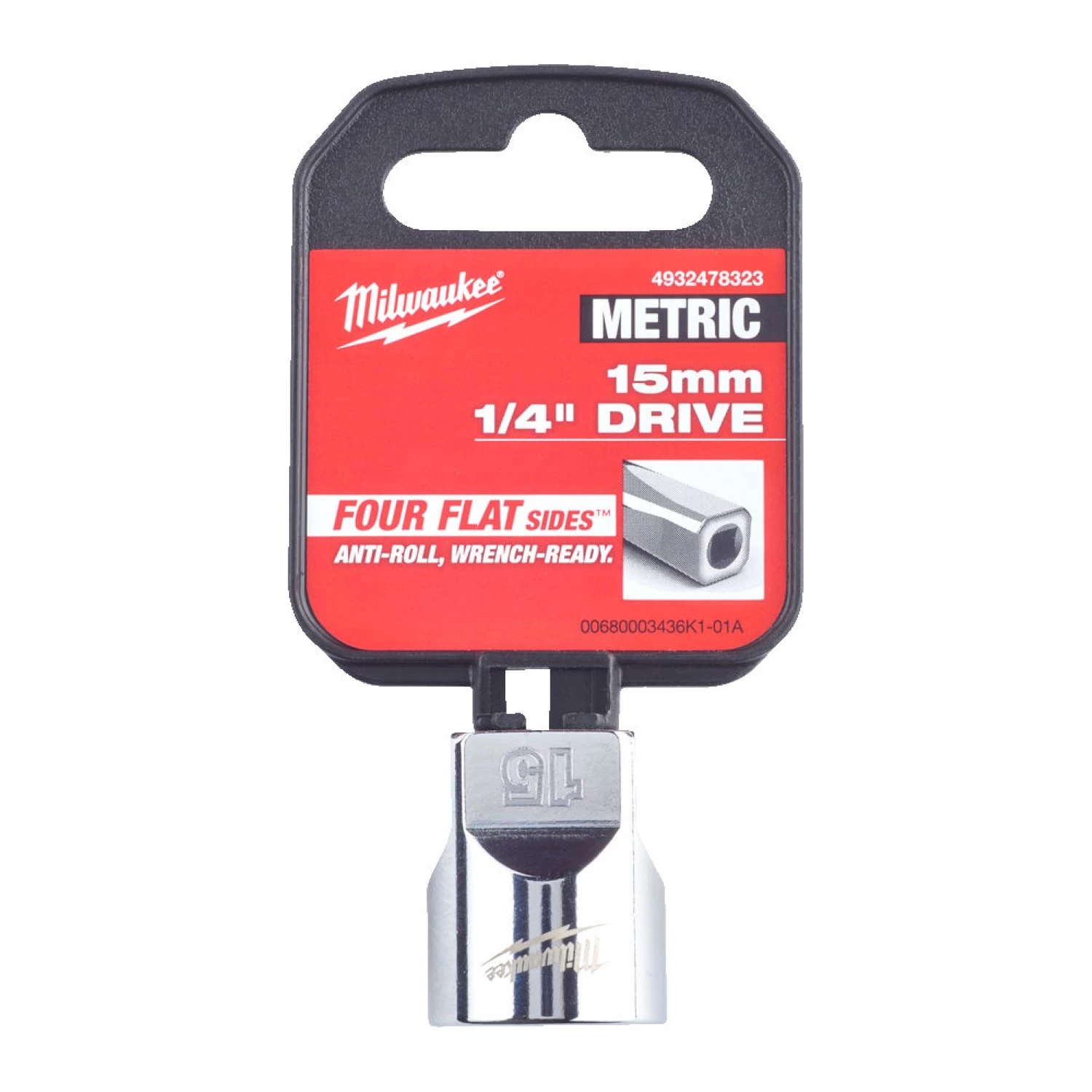 Milwaukee 4932478323 Dop - 1/4" FOUR FLAT™ - 15mm-image