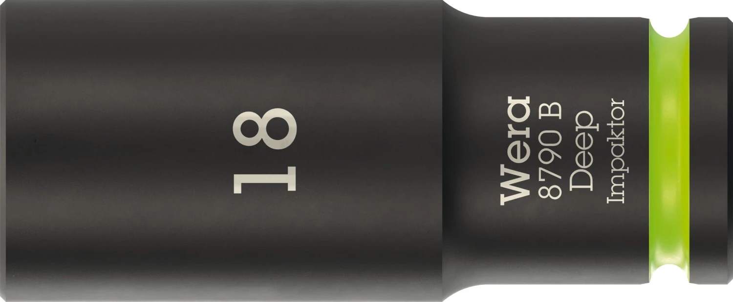 Wera 05005559001 8790 B Impaktor Deep Lange Krachtdop - 3/8" - zeskant - 18 x 63mm-image