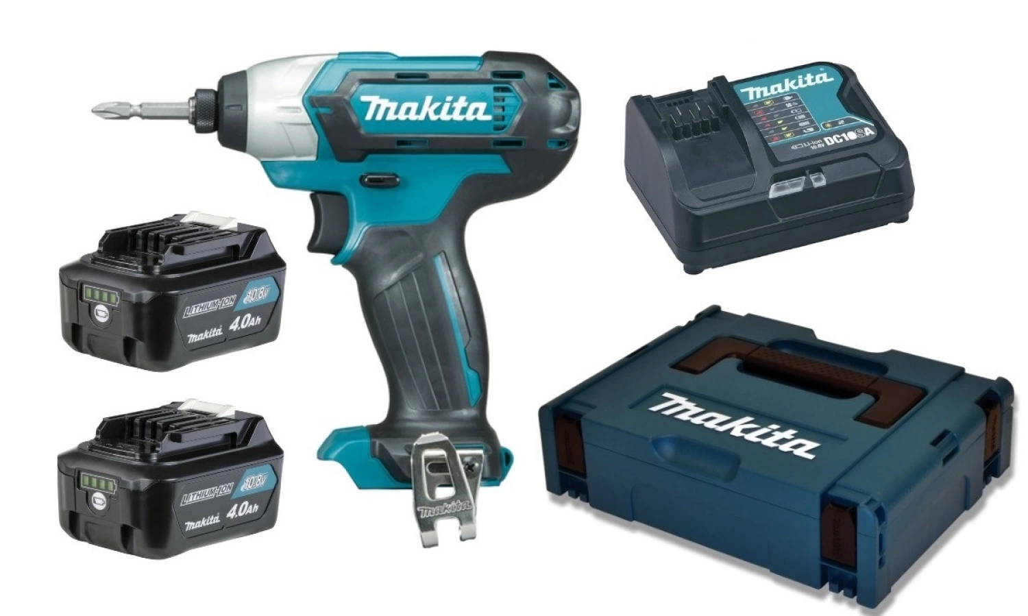 Makita TD110DSMJ 10.8V Li-Ion accu slagschroevendraaier set (2x 4.0Ah accu) in Mbox-image